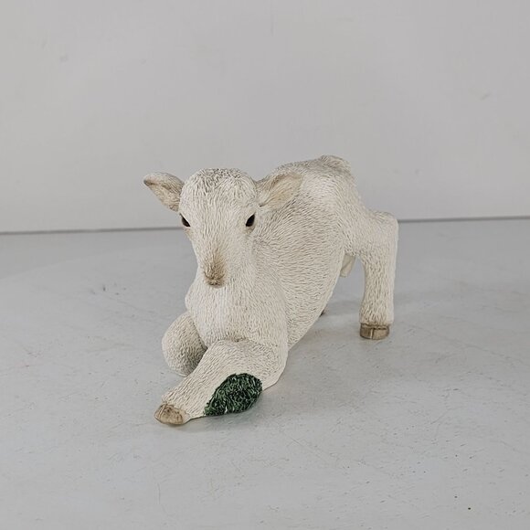 Stone Critters Goat Figurine White & Green Collectible SC-571 - Picture 2 of 8